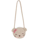 طقم فستان بنات شيربا مع حقيبة باللون العاجى, 1, hi-res