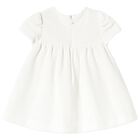 Baby Girls White Smocked Dress, 4, hi-res