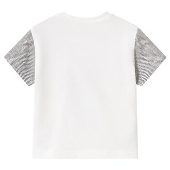 Baby Boys White Teddy Bear T-Shirt