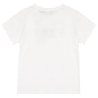 Boys White Logo T-Shirt, 1, hi-res