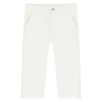 بنطلون تشينو للأولاد باللون الابيض 