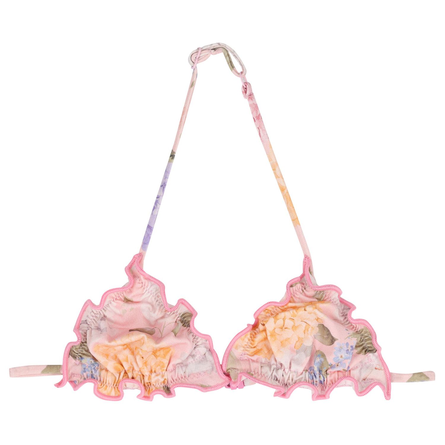 Girls Pink Floral Bikini, 1, hi-res