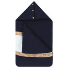 مدس بالشعار بطبعة خريطة باللون الأبيض والكحلي , 1, hi-res