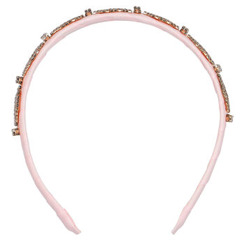 Girls Pink Embellished Hairband