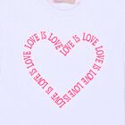 فستان تيشيرت بناتي مطرز باللون الابيض, 1, hi-res