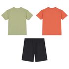 Boys Green, Orange & Black Shorts Set, 1, hi-res