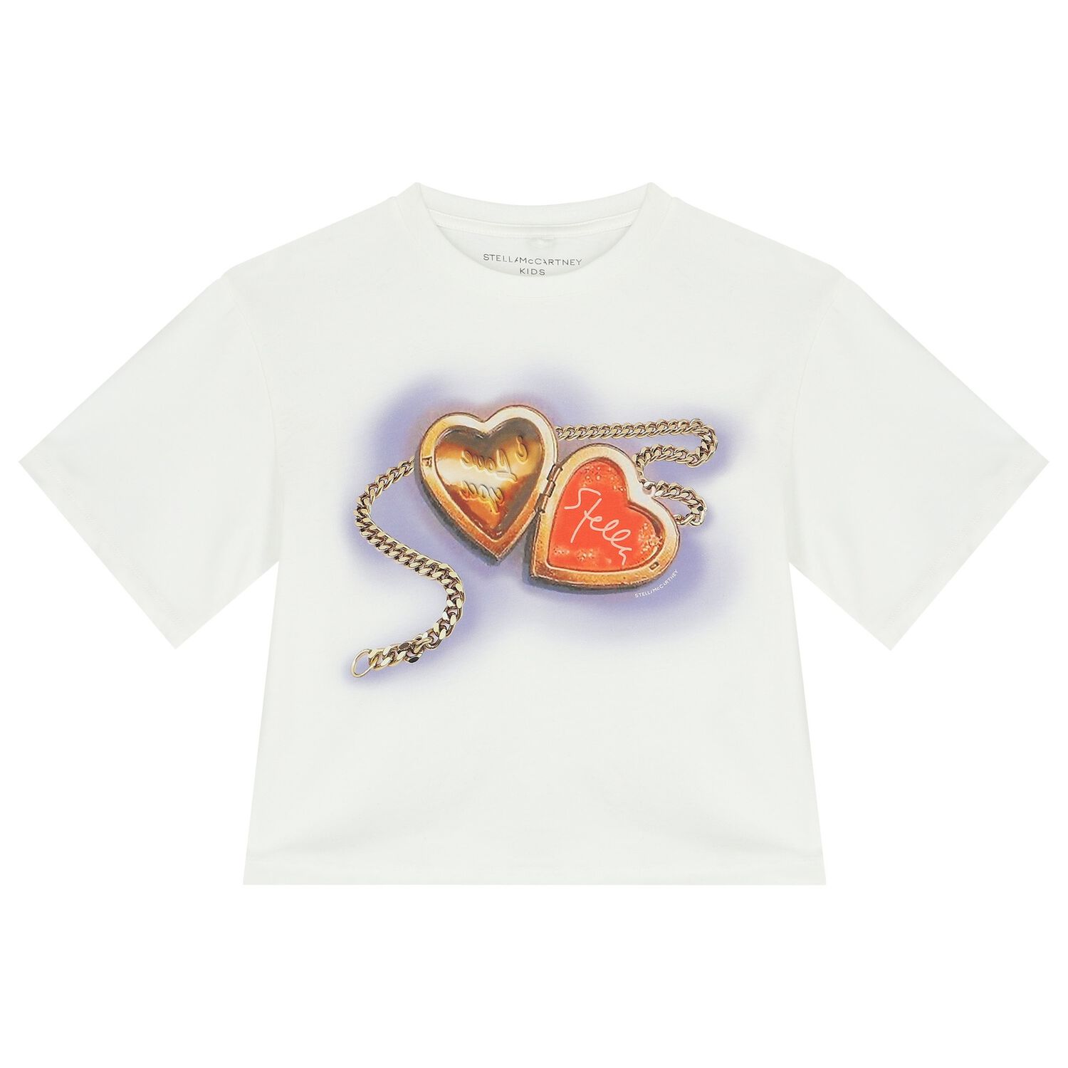 Girls Ivory Heart T-Shirt, 1, hi-res