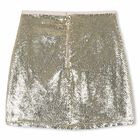 Girls Gold Sequins Skirt, 1, hi-res
