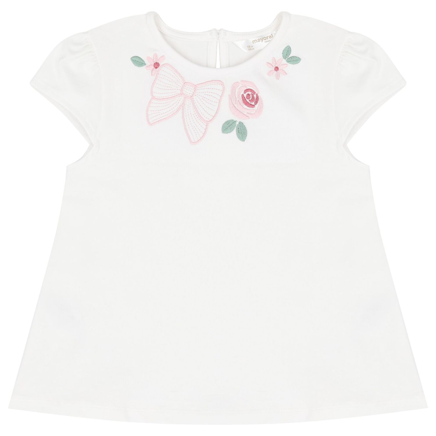 طقم شورت بنات باللون الابيض والوردى (2 قطعه), 1, hi-res