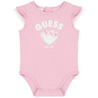 Baby Girls Pink & White Logo Bodysuit Set, 1, hi-res