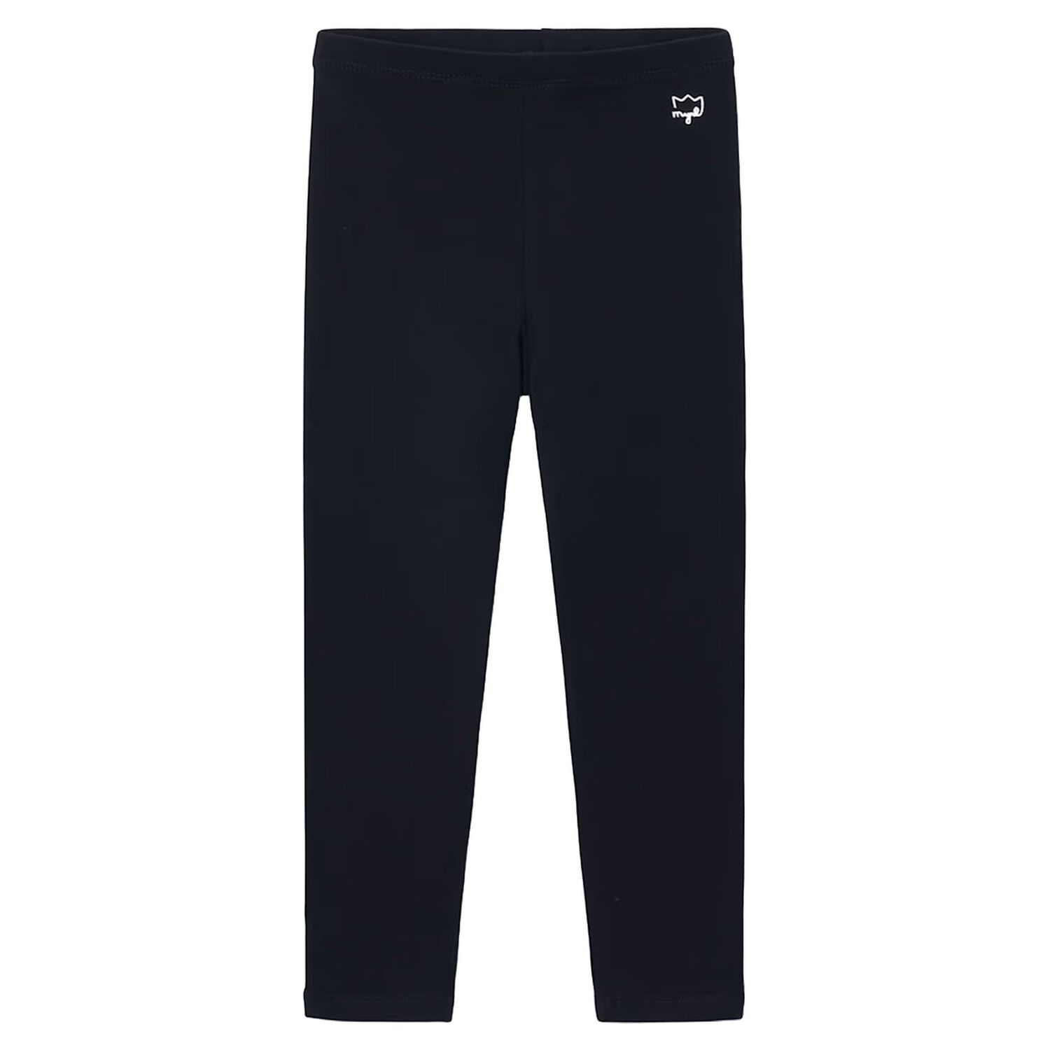 Girls Black Logo Leggings, 1, hi-res