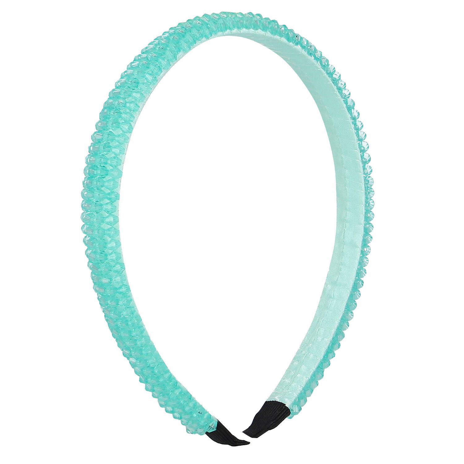 طوق شعر للبنات مطرز باللون الأزرق , 2, hi-res image number null