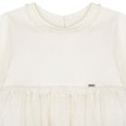 Baby Girls Ivory Tulle Dress, 1, hi-res