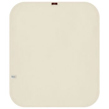 White & Beige Teddy Bear Logo Baby Blanket