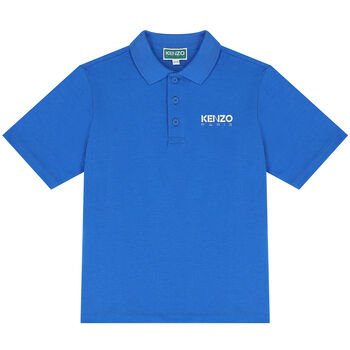 Boys Blue Logo Polo Shirt