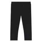 Younger Girls Black Logo Leggings, 2, hi-res