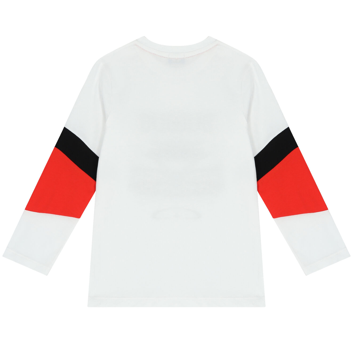 Boys White Logo Long Sleeve Top, 1, hi-res image number null