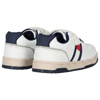 Boys White Logo Trainers