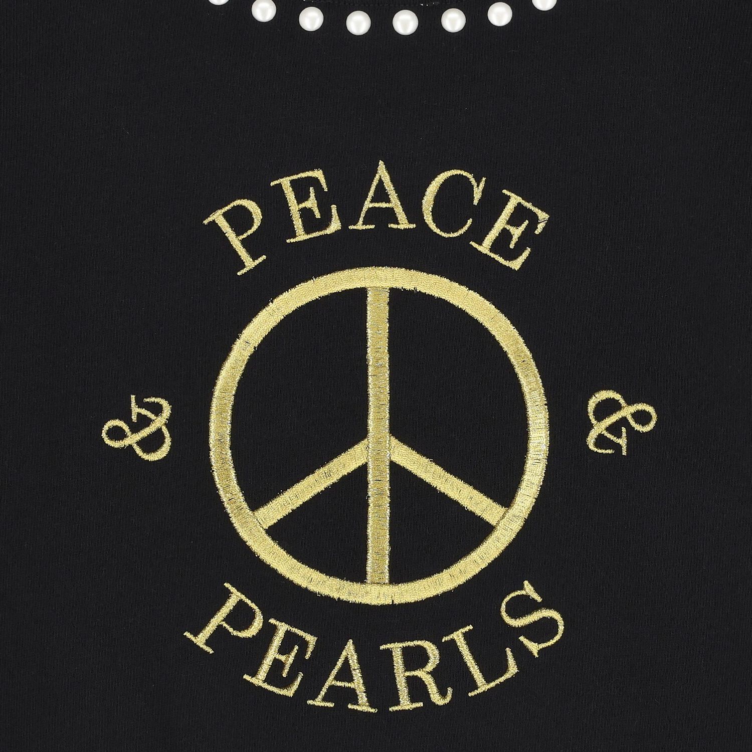 Girls Black Logo Sweatshirt, 1, hi-res