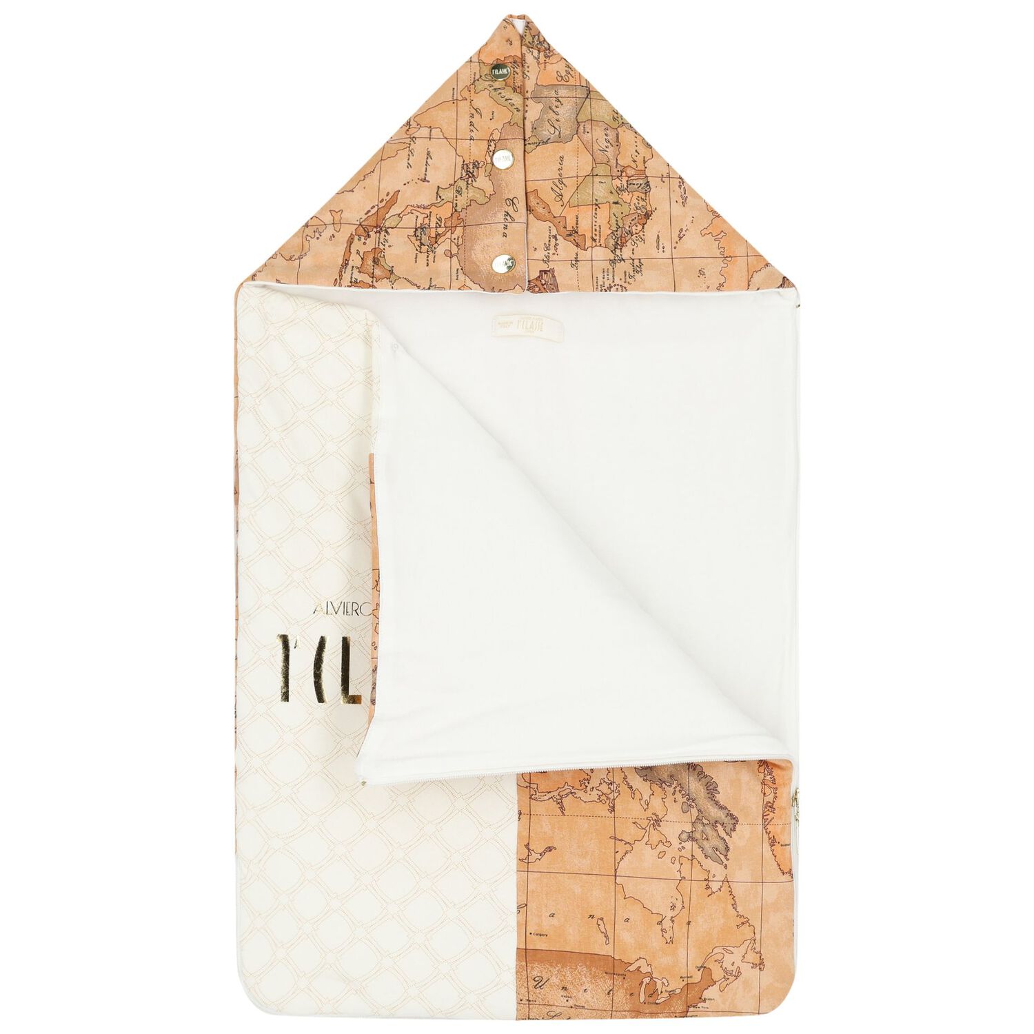 مدس أطفال بطبعة خريطة باللون البيج و العاجي, 1, hi-res