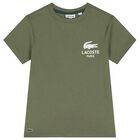Boys Green Logo T-Shirt, 3, hi-res