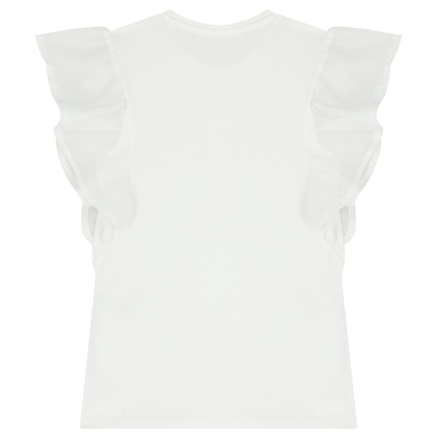Girls White Logo T-Shirt, 1, hi-res