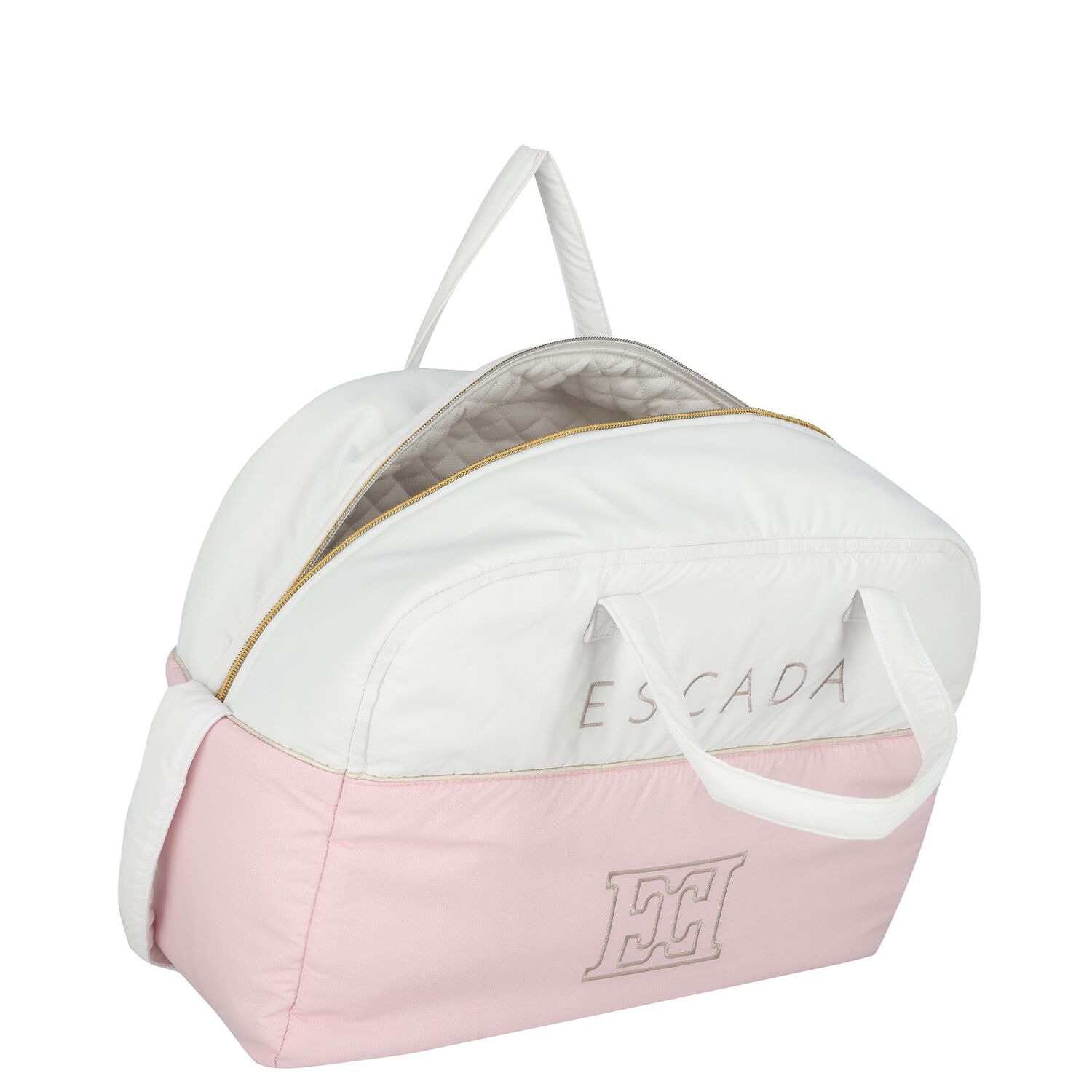 White & Pink Logo Baby Changing Bag, 2, hi-res