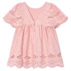 Girls Pink Floral Lace Dress, 2, hi-res