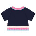 Girls Navy Blue & Pink Logo Heart T-Shirt, 1, hi-res
