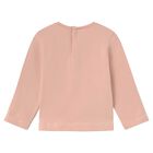 Younger Girls Pink Flower Long Sleeve Top, 1, hi-res