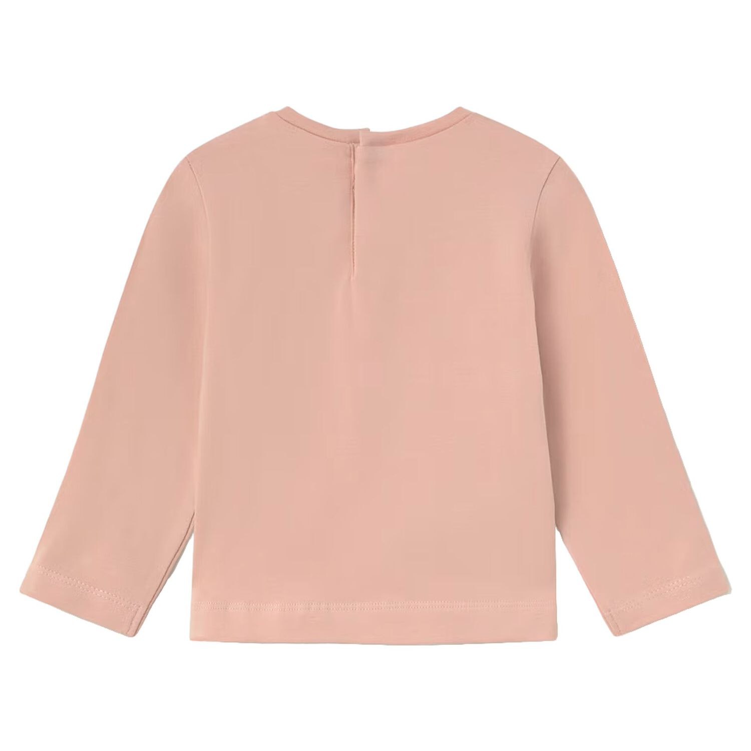 Younger Girls Pink Flower Long Sleeve Top, 1, hi-res