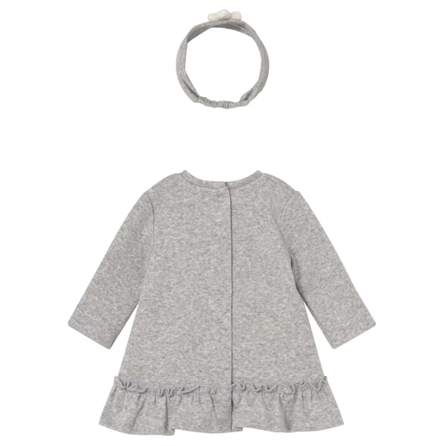 Baby Girls Grey Puppies Dress Set, 1, hi-res image number null
