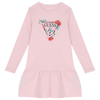 Girls Pink Logo Dress