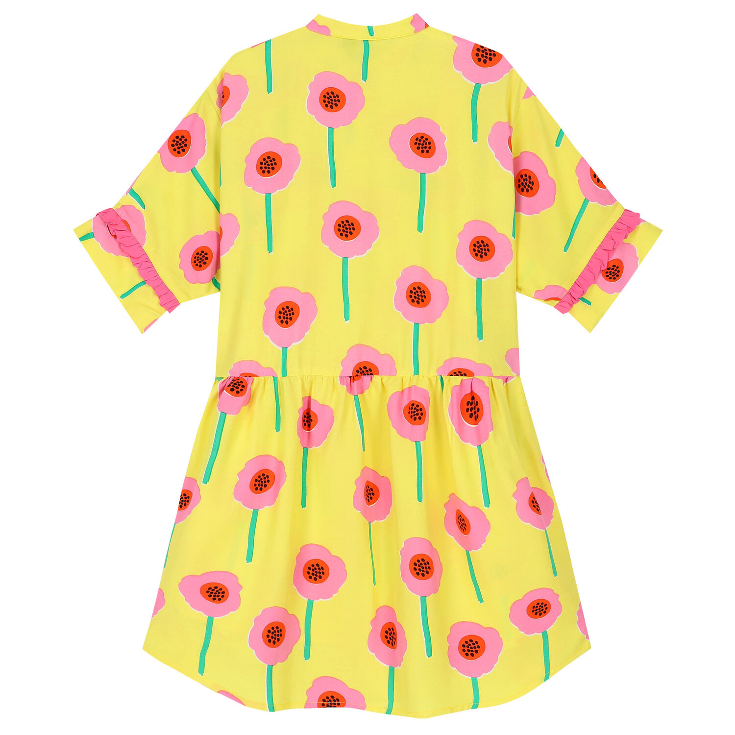 Girls Yellow & Pink Flower Dress, 1, hi-res image number null