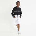 Boys White Logo Shorts, 1, hi-res
