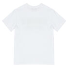 White Logo Cotton T-Shirt, 1, hi-res