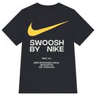 تي شيرت أزرق داكن بشعار للأولاد, 2, hi-res