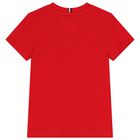 Boys Red Logo T-Shirt, 3, hi-res