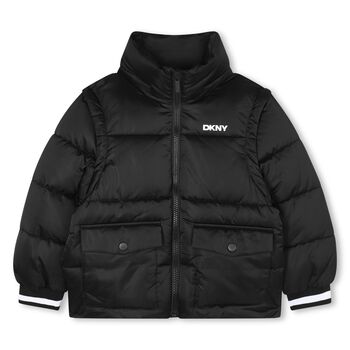 Black Logo Puffer Jacket