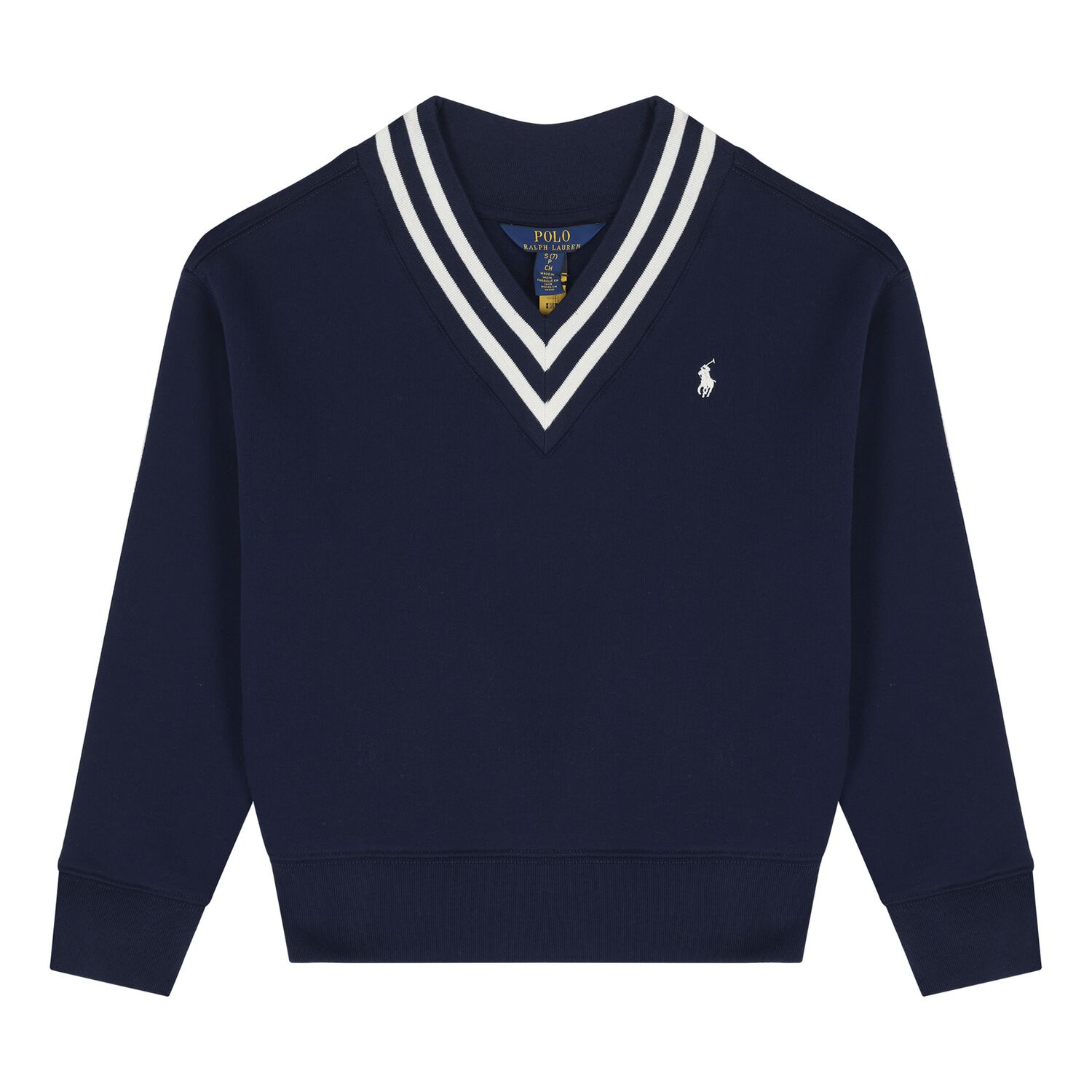 Girls Navy Blue Logo Sweatshirt, 1, hi-res