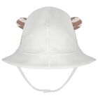 طقم رومبر وقبعة أولاد بطراز الدب باللون العاجي, 2, hi-res