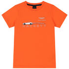 Boys Orange Logo T-Shirt, 1, hi-res