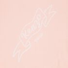 بطانية بنات محبوكة بالشعار باللون الأبيض و الوردي , 1, hi-res