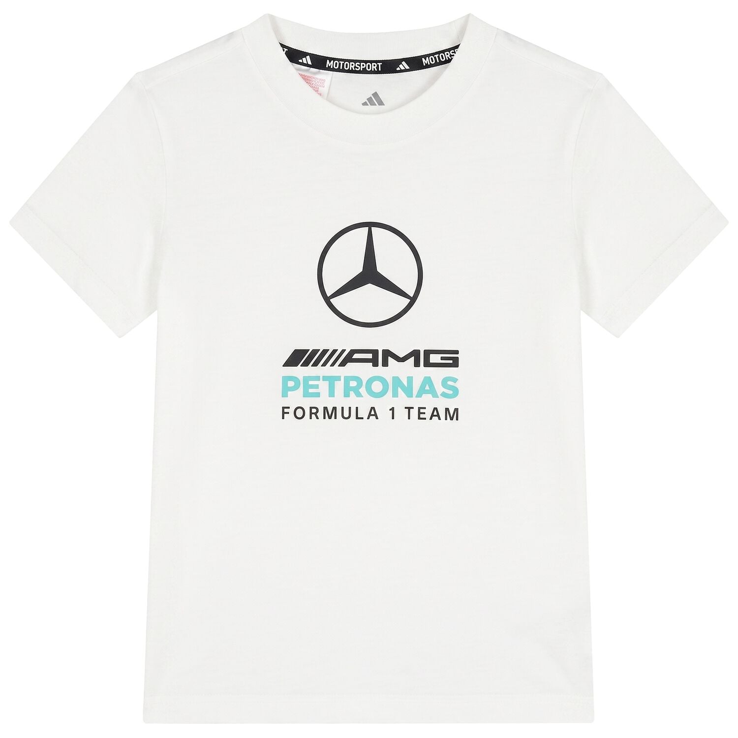 Boys White Mercedes Logo T-Shirt, 1, hi-res