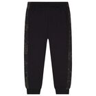 Boys Black Logo Joggers, 2, hi-res