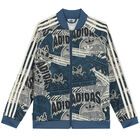 Blue Graphic Logo Zip-Up Top, 1, hi-res