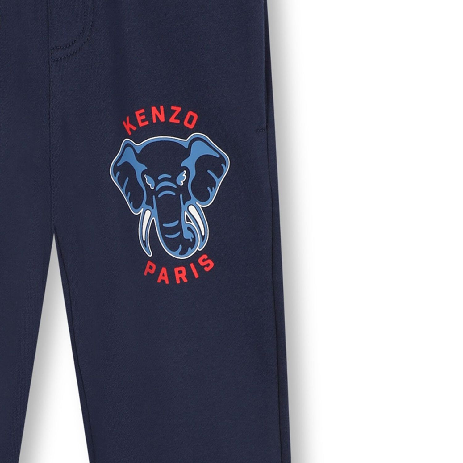 Boys Navy Blue Elephant Logo Joggers, 1, hi-res image number null