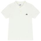 Boys Ivory Logo Polo Shirt, 1, hi-res