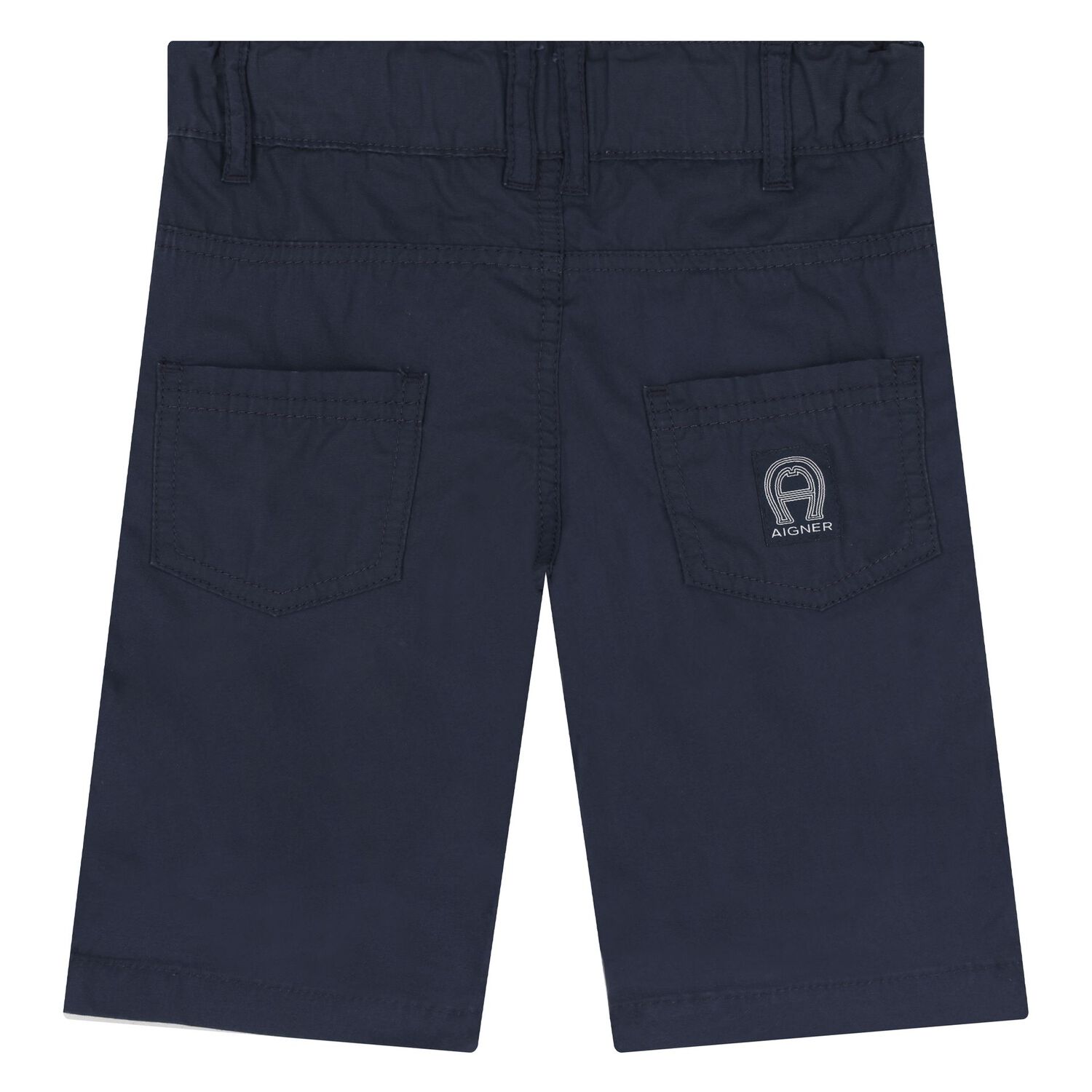 Younger Boys Navy Logo Shorts, 1, hi-res