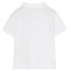 قميص بولو بالشعار باللون الابيض للأطفال الرضع, 1, hi-res